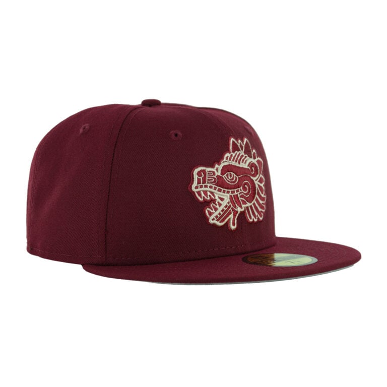 New Era Mexico Quetzacoatl Fitted Hat Cardinal White Right Front New Era Mexico Quetzacoatl Fitted Hat Cardinal White Right Front