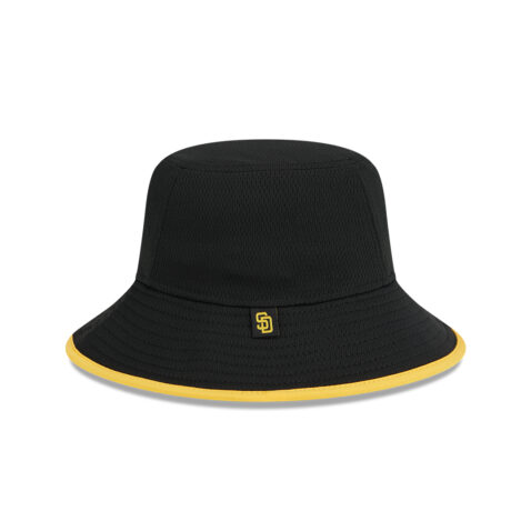 New Era San Diego Padres Basic Bucket Hat Black Yellow Back