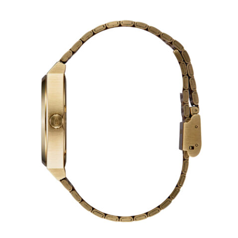 Nixon Time Teller Watch Yellow Gold Black Red