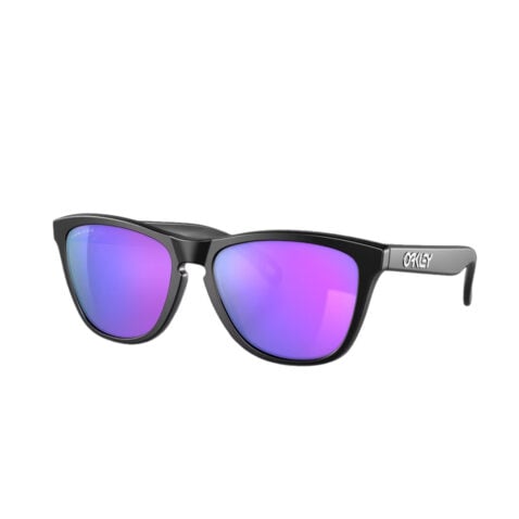 Oakley Frogskins Sunglasses Matte Black Prizm Violet Lenses Oakley Frogskins Sunglasses Matte Black Prizm Violet Lenses
