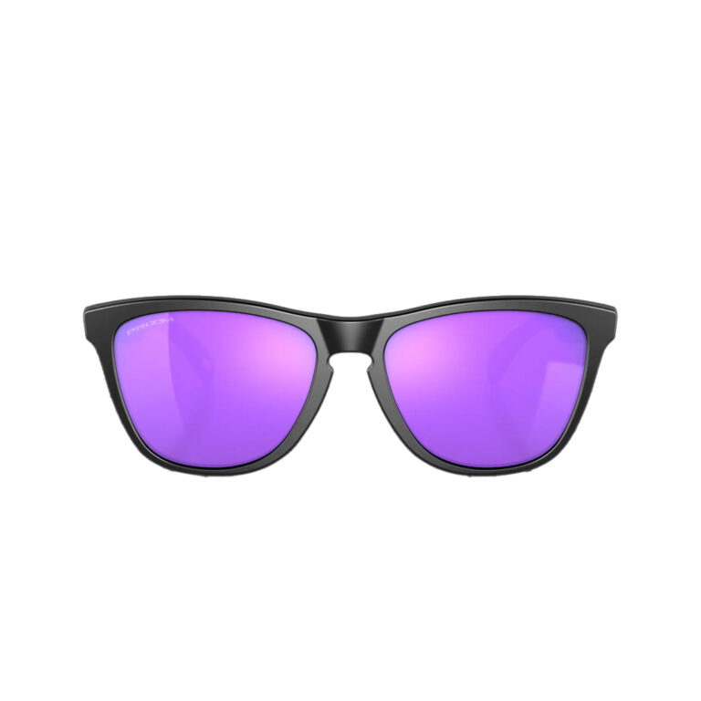 Oakley Frogskins Matte Black Prizm Violet Lenses Front Oakley Frogskins Matte Black Prizm Violet Lenses Front