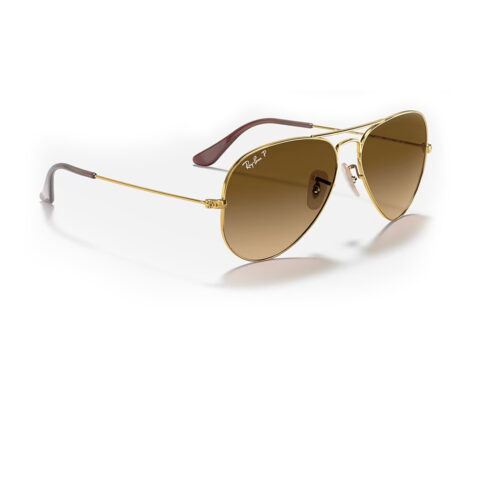 Ray-Ban Aviator Flash Gradient Gold Brown Gradient Polarized Right
