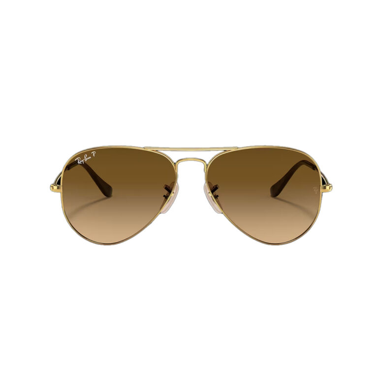 Ray-Ban Aviator Gradient Gold Brown Gradient Polarized Front Ray-Ban Aviator Gradient Gold Brown Gradient Polarized Front