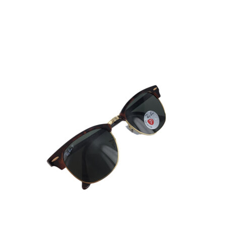Ray-Ban Clubmaster Classic Tortoise Green Polarized Right