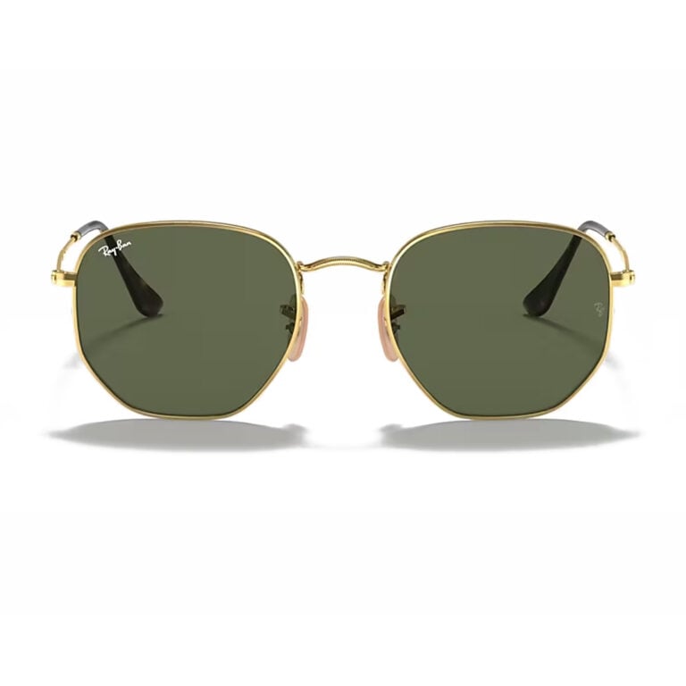 Ray-Ban Hexagonal Flat Lenses Arista Gold G-15 Green FRONT Ray-Ban Hexagonal Flat Lenses Arista Gold G-15 Green FRONT