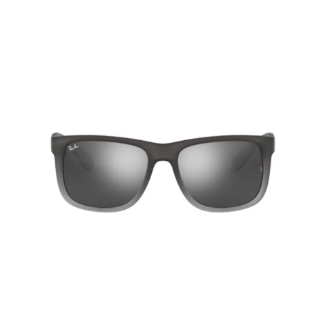 Ray-Ban Justin Classic Rubber Grey on Clear Grey Mirror Gradient Front