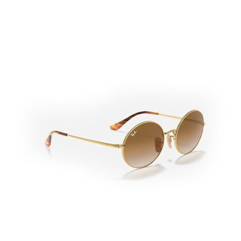 Ray-Ban Oval 1970 Sunglasses Gold Frame Gradient Brown