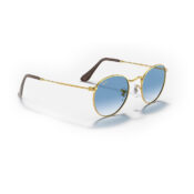 Ray-Ban Round Metal Arista Gold Clear Gradient Blue Right