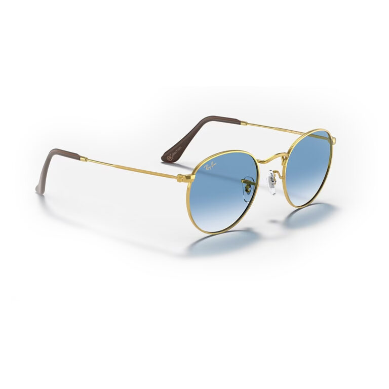 Ray-Ban Round Metal Arista Gold Clear Gradient Blue Right Ray-Ban Round Metal Arista Gold Clear Gradient Blue Right