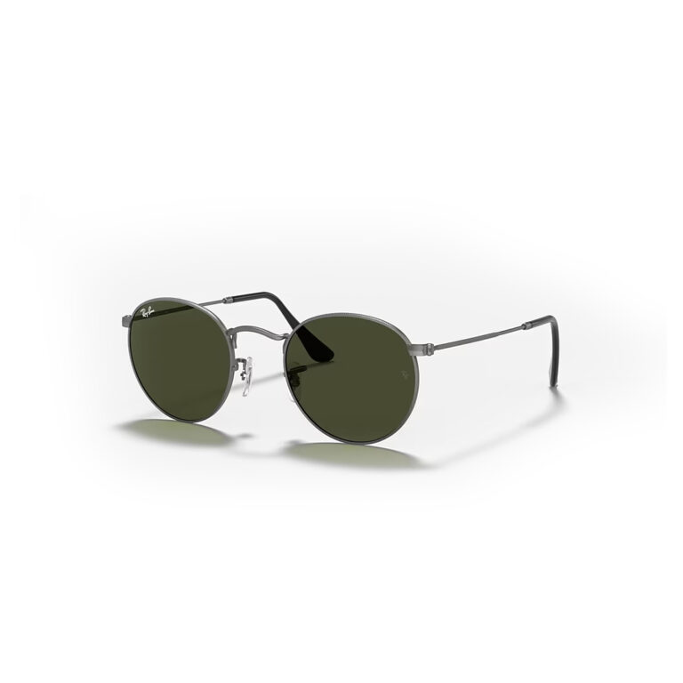 Ray-Ban Round Metal Matte Gunmetal Green