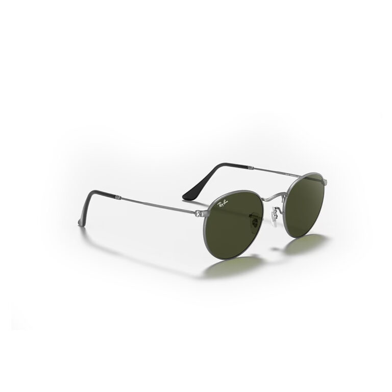 Ray-Ban Round Metal Matte Gunmetal Green Right Ray-Ban Round Metal Matte Gunmetal Green Right