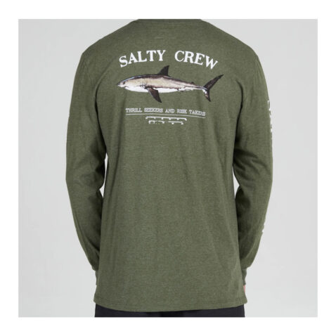 Salty Crew Bruce Long Sleeve T-Shirt Forest Heather Green