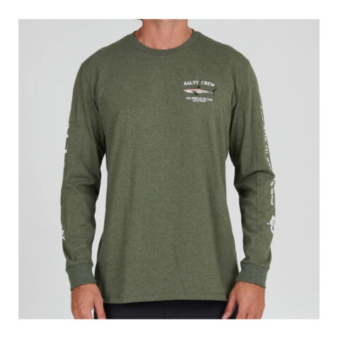 Salty Crew Bruce Long Sleeve T-Shirt Forest Heather Green
