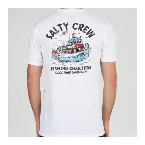 Salty Crew Fishing Charters Short Sleeve T-Shirt White