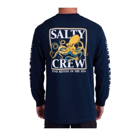Salty Crew Ink Slinger Long Sleeve T-Shirt Navy - Image 2