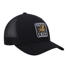 Salty Crew Ink Slinger Retro Mesh Trucker Snapback Hat Black