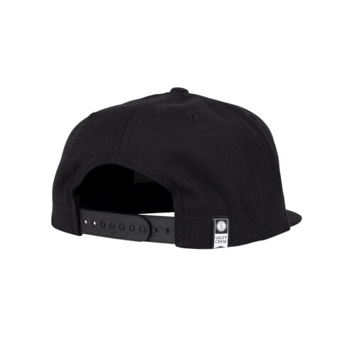 Salty Crew Rooster 6 Panel Snapback Hat Black Back Back