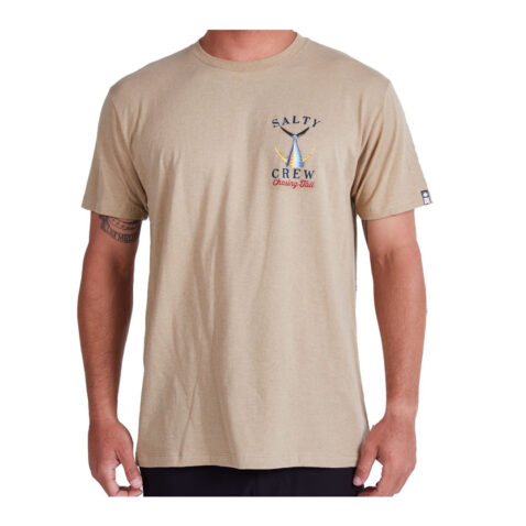 Salty Crew Tailed Short Sleeve T-Shirt Khaki Heather - Image 2
