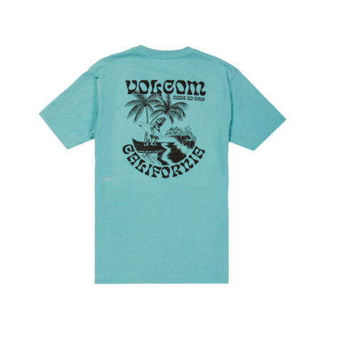 Volcom Goalden Bear Short Sleeve T-Shirt Coastal Blue Back