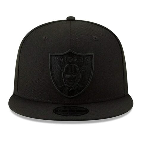 New Era 9Fifty Las Vegas Raiders Blackout Snapback Hat Black - Image 2