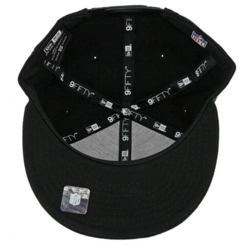 New Era 9Fifty Las Vegas Raiders Blackout Snapback Hat Black - Image 5