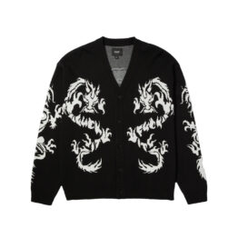 HUF Twin Dragon Sweater Cardigan Black