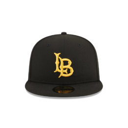 New Era 59Fifty Long Beach State Athletics Fitted Hat Black Gold White