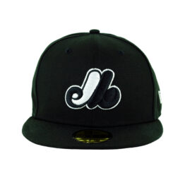 New Era 59Fifty Montreal Expos Cooperstown Fitted Hat Black White