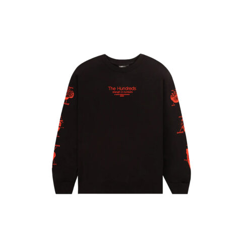 The Hundreds Numero Alpha Long Sleeve T-Shirt Black