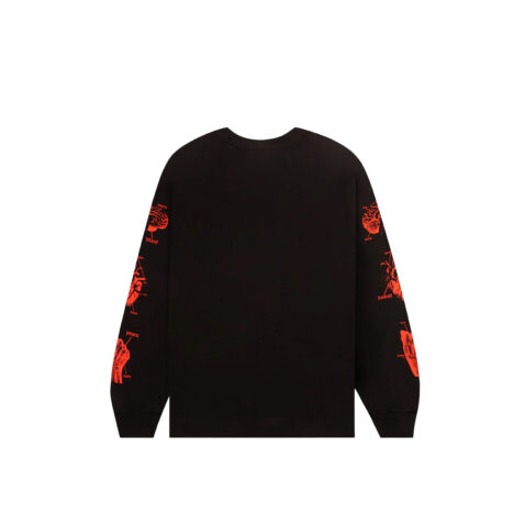 The Hundreds Numero Alpha Long Sleeve T-Shirt Black - Image 2