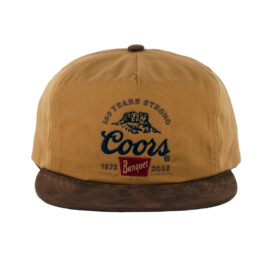 Brixton x Coors Banquet 150th Anniversary Arch High Profile Snapback Hat Golden Brown