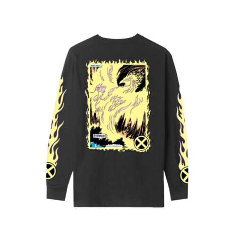 HUF x Marvel X-Men Phoenix Rising Long Sleeve T-Shirt Black - Image 2