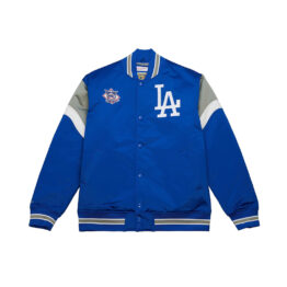 Mitchell & Ness Los Angeles Dodgers Heavyweight Satin Jacket Royal Blue