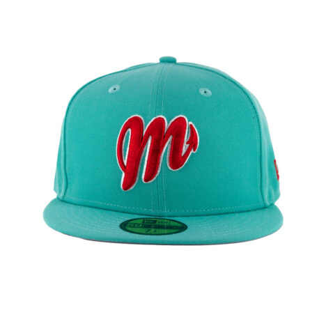 New Era 59Fifty Mexico City Diablos Rojos De Mexico Alternate 4 On Field Fitted Hat Clear Mint Red