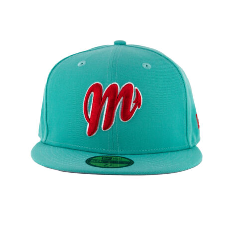 New Era 59Fifty Mexico City Diablos Rojos De Mexico Alternate 4 On Field Fitted Hat Clear Mint Red - Image 2