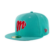 New-Era-59Fifty-Mexico-City-Diablos-Rojos-De-Mexico-Alternate-4-Fitted-Hat-Clear-Mint-Red-Left-Front.jpg