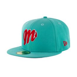 New Era 59Fifty Mexico City Diablos Rojos De Mexico Alternate 4 On Field Fitted Hat Clear Mint Red