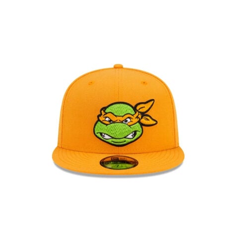 New Era 59Fifty TMNT Michelangelo Fitted Hat Orange Gold - Image 2