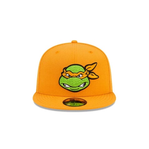 New Era 59Fifty TMNT Michelangelo Fitted Hat Orange Gold