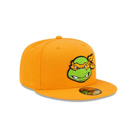 New Era 59Fifty TMNT Michelangelo Fitted Hat Orange Gold - Image 3