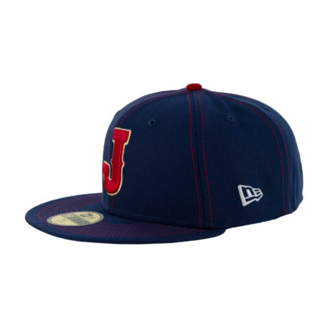 New Era 59Fifty World Baseball Classic Japan Fitted Hat Navy Blue Red - Image 3