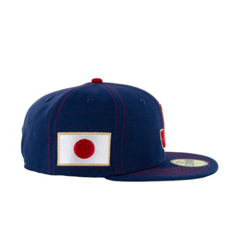New Era 59Fifty World Baseball Classic Japan Fitted Hat Navy Blue Red - Image 6