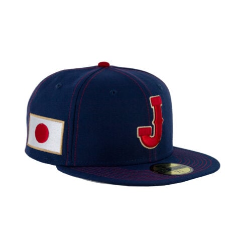 New Era 59Fifty World Baseball Classic 2023 Japan Fitted Hat Navy Blue Red