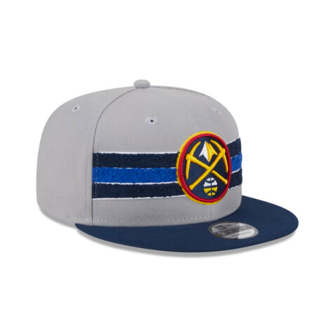 New Era 9Fifty Denver Nuggets Band Lift Pass Collection Adjustable Snapback Hat Grey Navy