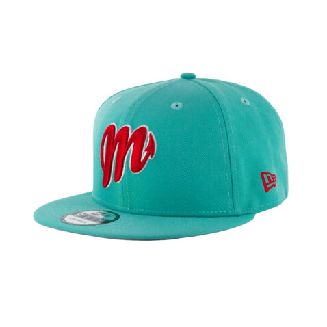 New Era 9Fifty Mexico City Diablos Rojos De Mexico Alternate 4 Adjustable Snapback Hat Clear Mint Red