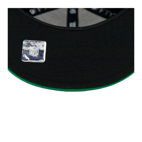 New Era 9Fifty Philadelphia Eagles Team Retro Two Tone Snapback Hat Black Kelly Green - Image 3