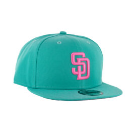 New Era 9Fifty San Diego City Connect BC Edition Adjustable Snapback Hat Clear Mint Pink Glow