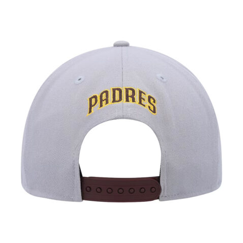 New Era 9Fifty San Diego Padres Band Lift Pass Collection Adjustable Snapback  Hat Grey Burnt Wood Brown