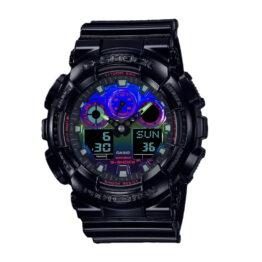 G-Shock GA100RGB-1A Watch Black Rainbow