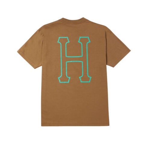 HUF Set H Short Sleeve T-Shirt Camel Teal